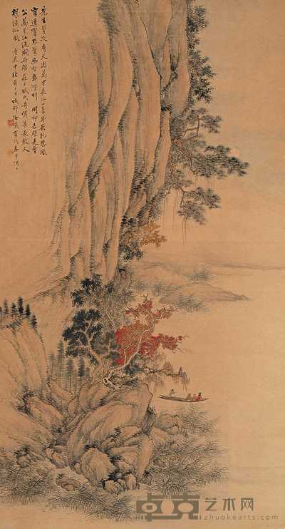 徐曦 赤壁夜游图 轴 147×80cm